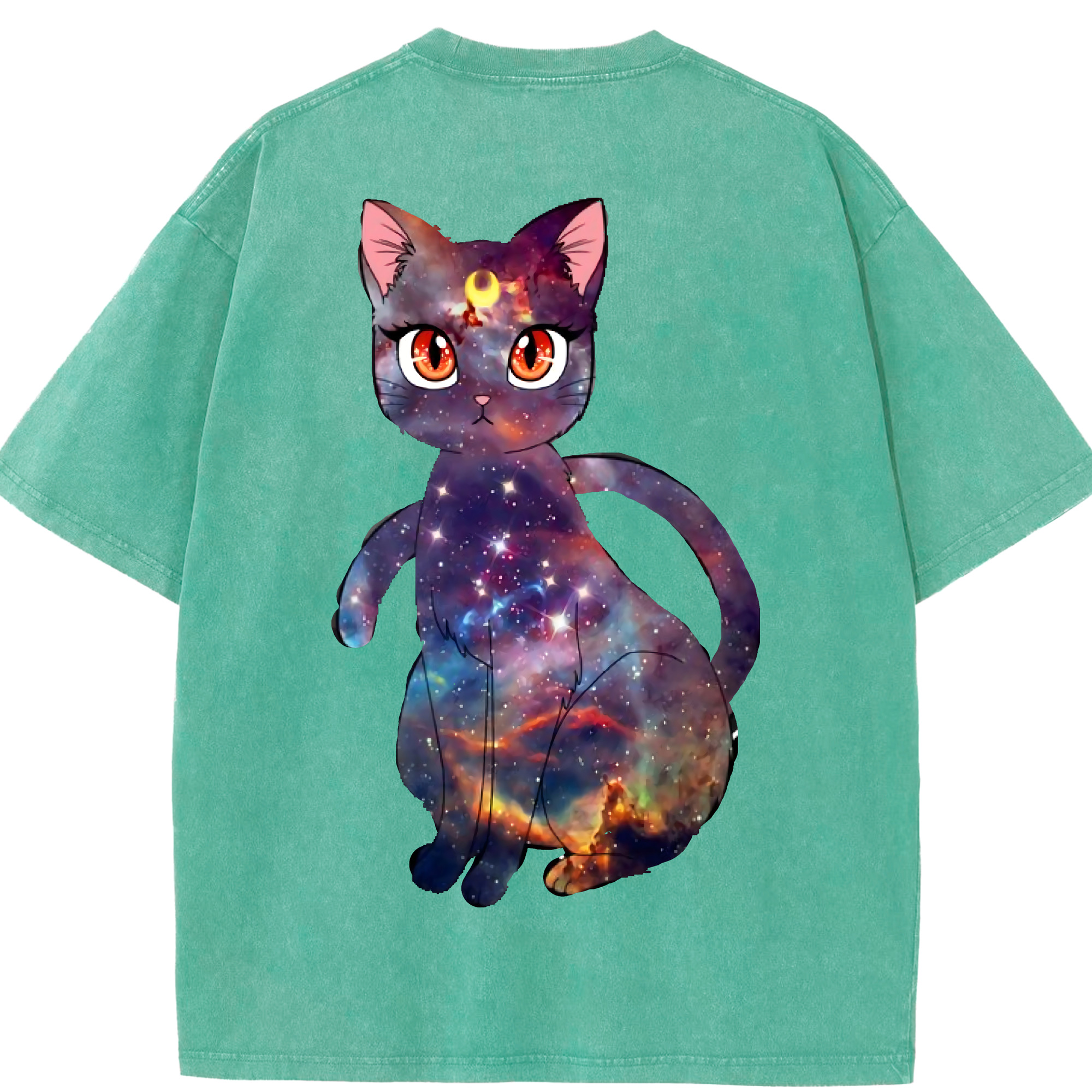 （画像用） 美少女戦士セーラームーン Sailor Moon 綿100% ヴィンテージ風 半袖Tシャツ（背面プリント）